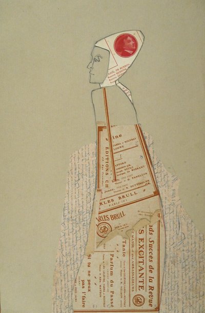 Retrato estilizado en papel de Doris Schmitz