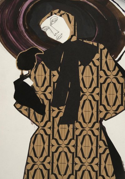 Mujer con un pájaro de Doris Schmitz