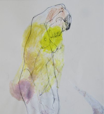 Figura desnuda amarilla de Doris Schmitz