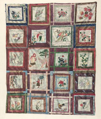 Colcha con apliques de Dorothea Bates