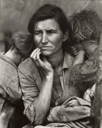 [Copia impresa de Madre migrante, Nipomo, California] de Dorothea Lange