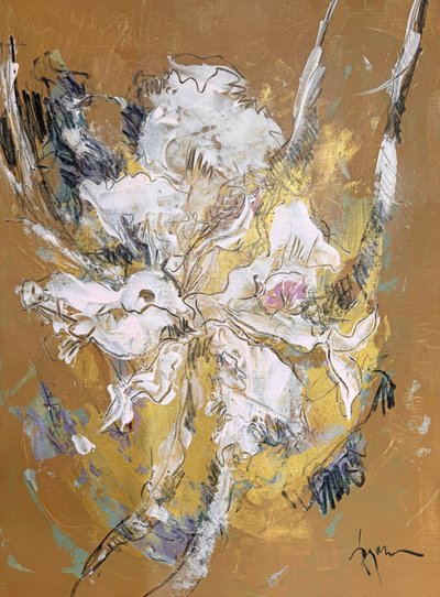 Flor blanca luminosa de Dorothy Fagan