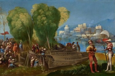 Eneas y Acates en la costa libia de Dosso Dossi