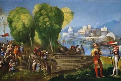 Eneas y Acates en la costa libia de Dosso Dossi
