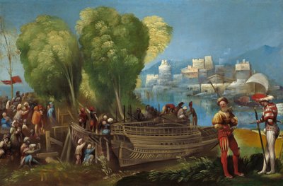 Eneas y Acates en la Costa Libia, c. 1520 de Dosso Dossi