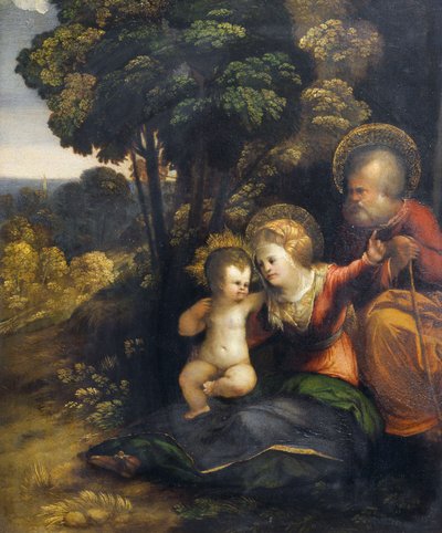 Descanso en el vuelo a Egipto de Dosso Dossi
