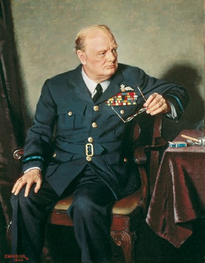 Retrato del Primer Ministro británico Winston Churchill de Douglas Chandor
