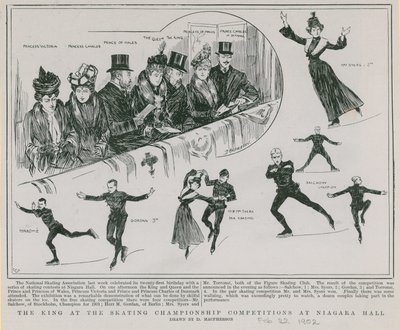 Competiciones del Campeonato de Patinaje en el Niagara Hall (grabado) de Douglas Macpherson