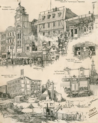 Bocetos de Londres de octubre de 1901 (grabado) de Douglas Macpherson
