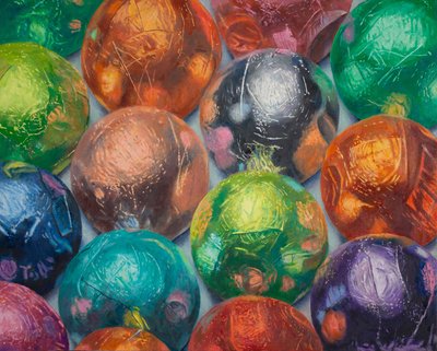 Muchos chocolates, 2022 (óleo sobre lienzo) de Douglas Newton