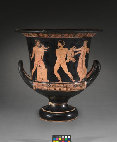 (detalle) de un lekythos de figuras rojas de Douris