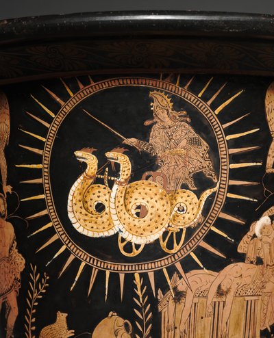 Detalle de un lekythos de figuras rojas de Douris