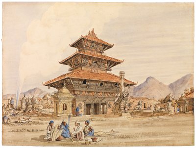 Templo de Devi, Patan, Nepal, 1850s de Dr. Henry Ambrose Oldfield