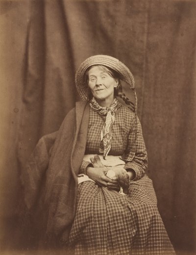 Mujer sosteniendo un pájaro muerto, Asilo del Condado de Surrey de Dr Hugh Welch Diamond