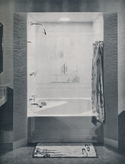 Nuevo baño Neo-Angle de cuatro pies cuadrados, 1935 de Drix Duryea