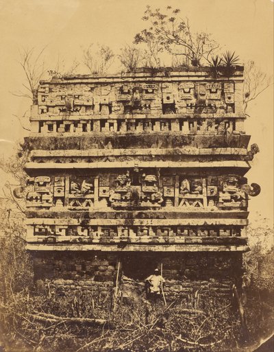 Chichén-Itzá- Ala derecha del Palacio de las Monjas de Désiré Charnay