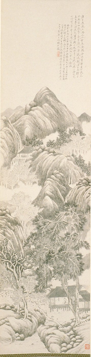 El retiro del plátano morado después de Tang Yin de Du Qian