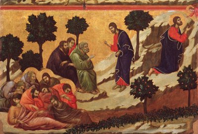 Agonía en el jardín. Retablo de la Maestà de Duccio di Buoninsegna