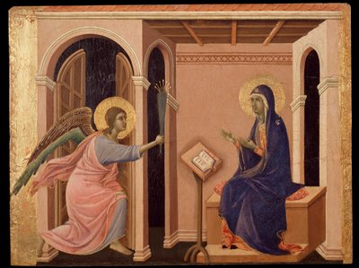Anuncio de la muerte de María. Predela de la Maestà de Duccio di Buoninsegna