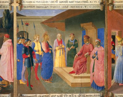 Cristo ante Caifás (detalle) de Duccio di Buoninsegna