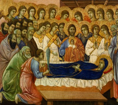Dormición de la Virgen (detalle) de Duccio di Buoninsegna