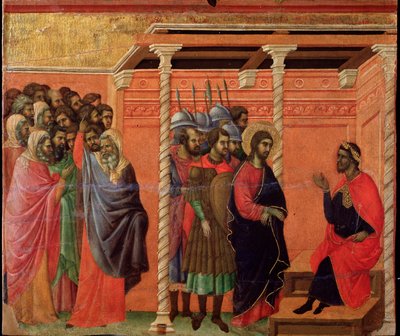 Jesús ante Poncio Pilato (retablo de La Maestà) de Duccio di Buoninsegna