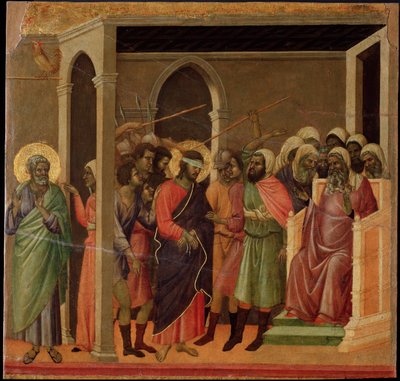 Jesús despreciado. Retablo de la Maestà de Duccio di Buoninsegna