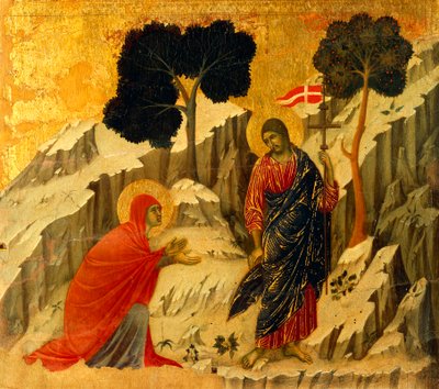 Noli Me Tangere (no me toques) (detalle) de Duccio di Buoninsegna