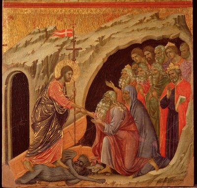 Pasión: el descenso al limbo. Retablo de la Maestà de Duccio di Buoninsegna