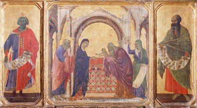 Salomón, presentación en el Templo y el profeta Malaquías (detalle) de Duccio di Buoninsegna