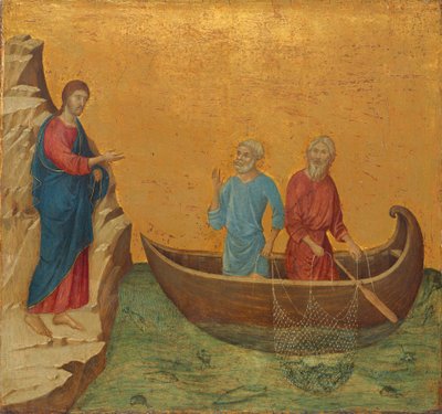 La llamada de los apóstoles Pedro y Andrés de Duccio di Buoninsegna