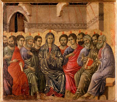 El Pentecostés Parte trasera del retablo de la Maestà de Duccio di Buoninsegna