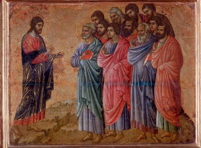 La aparición de Cristo resucitado en las montañas de Galilea de Duccio di Buoninsegna