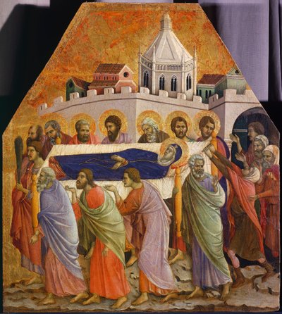 El funeral de María (detalle) de Duccio di Buoninsegna