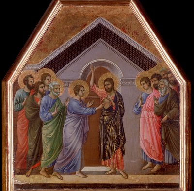 La incredulidad de Santo Tomás. Maestá de Duccio di Buoninsegna