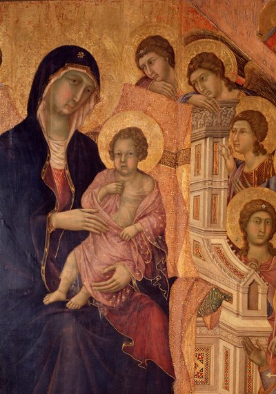 Virgen y niño en el trono (La Maestà) de Duccio di Buoninsegna
