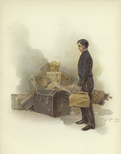 Muchacho de equipaje en el Hotel Claridge, Londres de Dudley Hardy