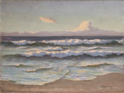 Olas lilas ( óleo sobre lienzo) de Duncan McGregor Whyte