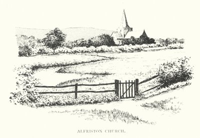 Iglesia de Alfriston (litografía) de Duncan Moul