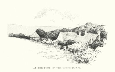 Al pie de los South Downs (litografía) de Duncan Moul