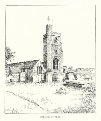 Iglesia de Barking (litografía) de Duncan Moul
