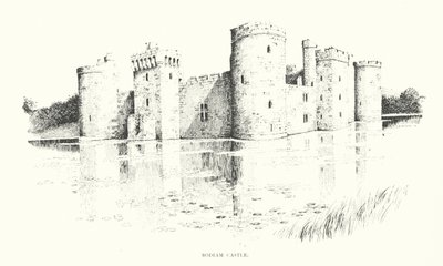 Castillo de Bodiam (litografía) de Duncan Moul