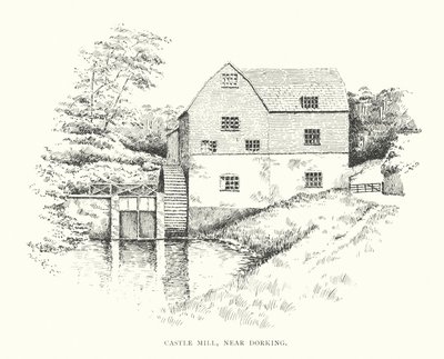 Castle Mill, cerca de Dorking (litografía) de Duncan Moul