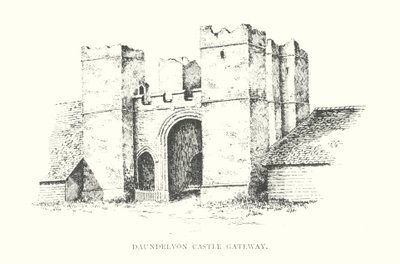 Puerta del castillo de Daundelyon (litografía) de Duncan Moul