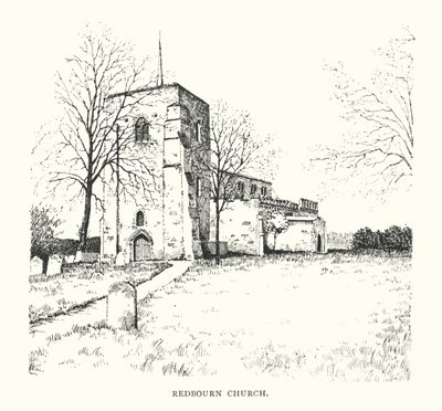 Iglesia de Redbourn (litografía) de Duncan Moul