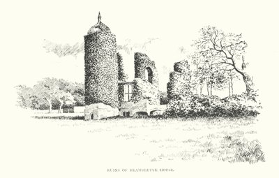 Ruinas de Brambletye House (litografía) de Duncan Moul