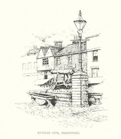 Cañón ruso, Maidstone (litografía) de Duncan Moul