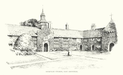 Sackville College, East Grinstead (litografía) de Duncan Moul
