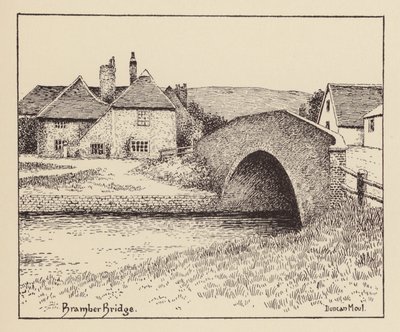 Sussex: Bramber Bridge (litografía) de Duncan Moul
