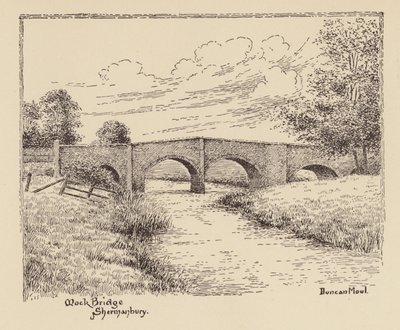 Sussex: Mock Bridge, Shermanbury (litografía) de Duncan Moul